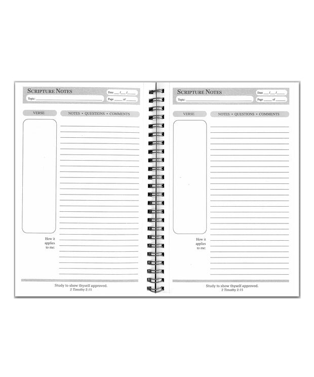 Scripture Notes Bible Study Notebook