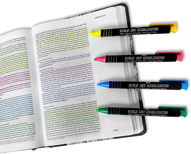 GTL Refillable Bible Dry Highlighter Pencil - Set of 4 Vibrant Colors ...