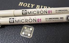 Pigma Micron 01 Fine Point & 05 Medium Point Bible Study Pen Kit