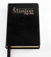 The Mission Study Bible with EGW Commentary in 3 Colors: Black Onyx/Sapphire & Silver Two-Tone or Chestnut 2-Toned