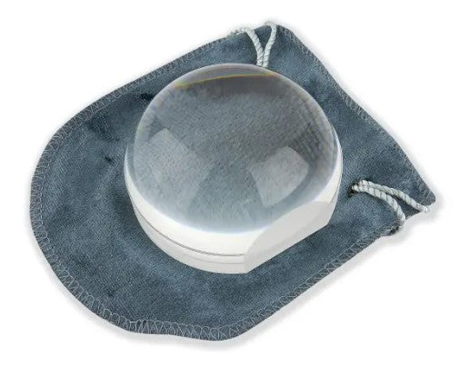 Carson LumiDome Plus 2x Acrylic Paperweight Magnifier with Protective Drawstring Pouch