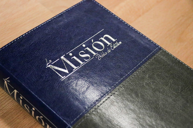 La Misión Biblia de Estudios con Himnario - Azul