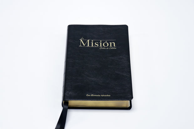 La Misión Biblia de Estudios con Comentario de EGW y Himnario Adventista - REINA VALERA GOMEZ - Negra