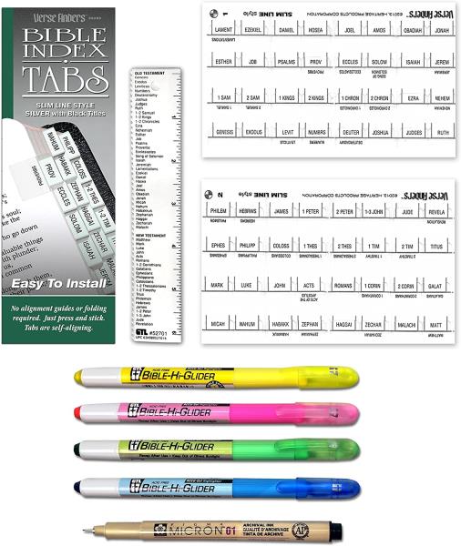 Highlighters (35737) Pigma Micron Pen, 5" Ruler & Silver Index Tabs