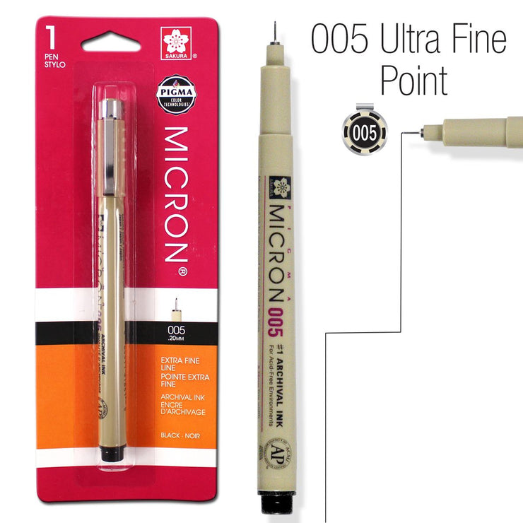Pigma Micron 005 Superfine Pen Black 0.20mm 